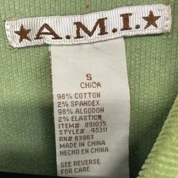 Green AMI jacket size small - Picture 3 of 4